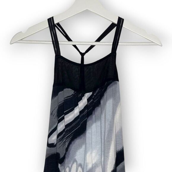 Express Y2K Babydoll Tank Top Marble Black & White Women's Size Small - Picture 5 of 11